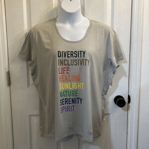 Rainbow Pride T-Shirt Women’s Plus Size 2XL LGBTQ Equality Cotton Graphic Tee